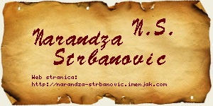 Narandža Štrbanović vizit kartica